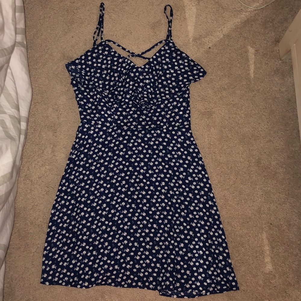 Navy Floral Dress